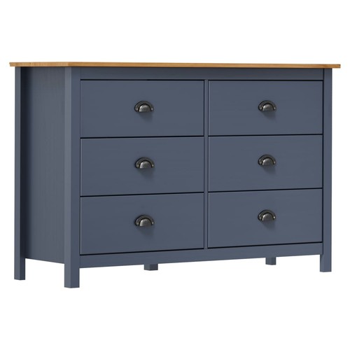 Bois pin solide buffet gris - de,