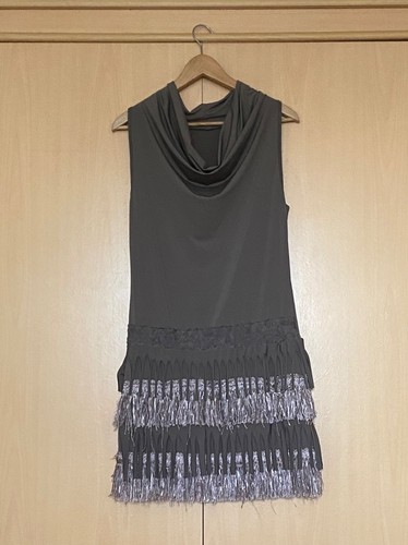 Robe style charleston grise - robe, à