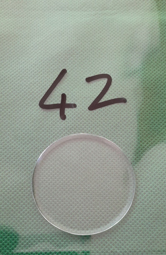 Ancien verre rond plat - ancien,