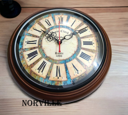Ancienne horloge murale ronde - ancienne,