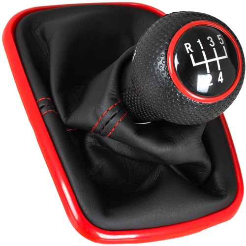 Pommeau levier vitesse rouge - levier,