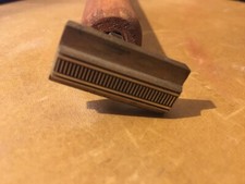 Fer à dorer - Décor de filets droits court - Monture en bronze