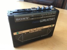 SONY WM-F55 FM/AM AUTOREVERSE WALKMAN FULLY SERVICED (BLACK)