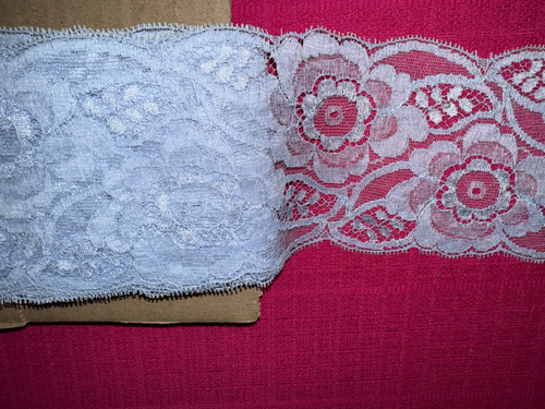 Dentelle bleu ciel tulle - ,
