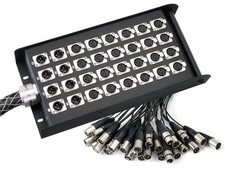 MULTICORE 24/8 CANAUX CABLE MULTIPAIRE BOITIER DE SCENE XLR PROFESSIONNEL 30M