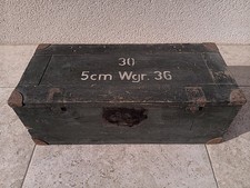 Caisse allemande 5 cm Wgr 36 Splitterbombe SD 1 Allemagne Munitionskiste