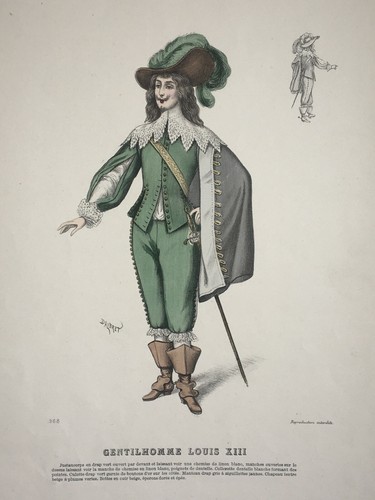 Gentilhomme louis xiii - louis, gravure