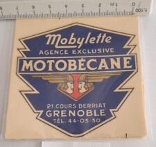 Chromo transfert Mobylette Motobécane Grenoble vintage authentique occasion