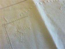 Ancienne Parure de Berceau brodée main Venise et Papillon  VINTAGE 1950