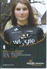 CYCLISME- CP   OF Autographe  de  ELISA LONGO-BORGHINI