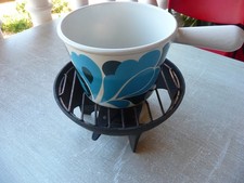 service a fondue le creuset vintage support et caquelon