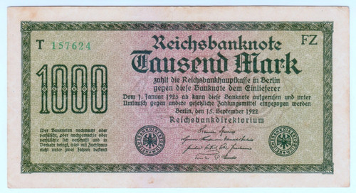 1922 allemagne 1000 - 1922,