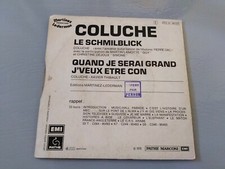 Vinyle coluche le schmilblic k 1975 offert par pernod ricard 45 tours stereo