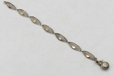 Bracelet en argent massif et plaqué or rose, Art Déco, XXe siècle.