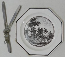 RARE ASSIETTE OCTOGONALE