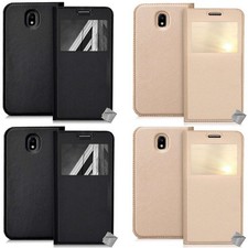 Housse etui coque portefeuille s-view Samsung Galaxy J5 (2017) + film ecran