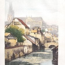 Vue de Chartres Eau-forte