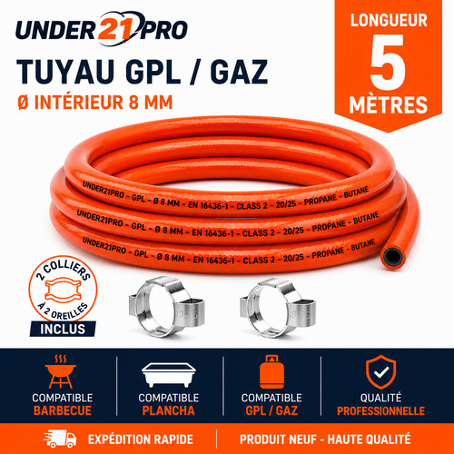 Tuyau gpl gaz 8 mm - 5, Ø