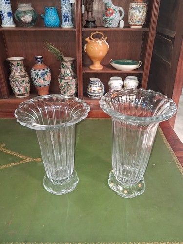 Paire vases cornets en - de,