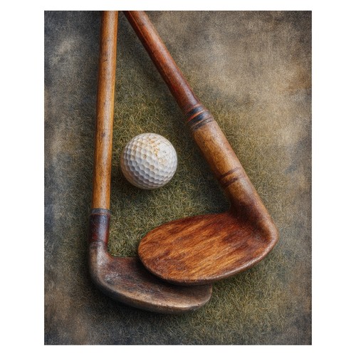 Affiche vintage clubs golf - affiche,