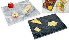 Marbre Rectangle Découper Board Cuisine Dîner Portion Plateau 40cm x 30cm Noir