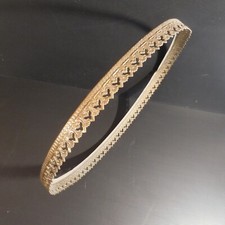 Cerclage guéridon rond Napoléon III cuivre bronze vintage antique France N4688