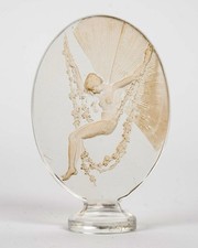 Cachet Seau Figurine Se Balançant Verre Sépia René Lalique R.Lalique Seal Stamp