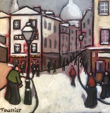 Tableau Paris Montmartre sous la neige Tourrier