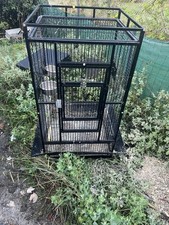 Yaheetech 59 x 59 x 150 cm Cage à Roulettes - Noire