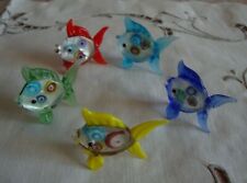 ensemble de 5 miniatures de vitrine en verre de Murano