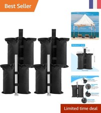 Sac de Poids Pliable et Imperméable - Ensemble de 4 Idéal pour Parasols