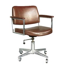 Fauteuil de direction en cuir 1960 bon état