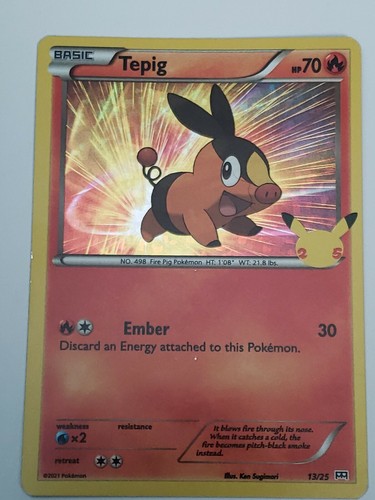 Pokemon mcdonalds tepig holo - mcdonalds,
