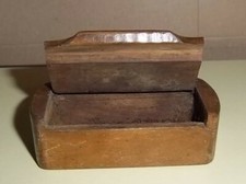 Ancienne boite en bois pour tabac à priser - 6,6 cm x 1,5 cm x 3,6 cm - BE