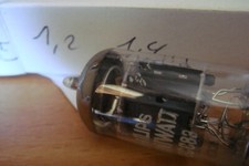 ECC83 12AX7     RARE PHILIPS MINI W  TEST 1.4  1.2 METRIX U61  N16