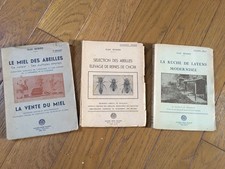 Lot 3 livres anciens, Jean Hurpin Conseils en élevage, ruches & miel abeilles