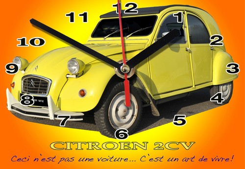 Horloge murale citroen 2cv - horloge,