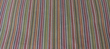 COUPON TISSU AMEUBLEMENT PIERRE FREY RAYURES MULTICOLORES  COTON 80 X 165 CM