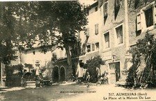Carte AUMESSAS La Place et la Maison du Luc Belle plaque Pub Dubonnet Fontaine