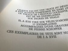 Chaque pas du désir est une image. Gravure de Pierre Schopfer ZAHND (René) E.O