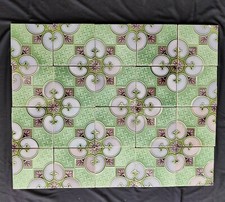 Vintage Architecture Meubles Carreaux Majolique Art Nouveau Angleterre 20 Pièces