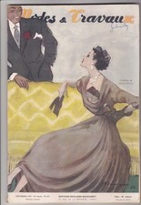 magazine Modes et Travaux  1952 décembre poupée Françoise et lit à baldaquin