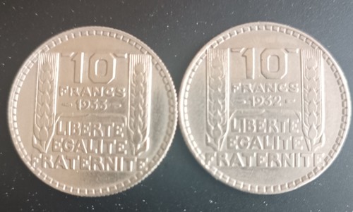 Lot 2 x 10 francs - -lot,