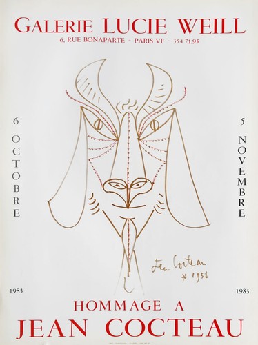 Jean cocteau affiche - cocteau, expo