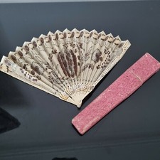 Eventail Ancien début XIXe Sequins A Restaurer Early 19thC Hand Fan Ventaglio