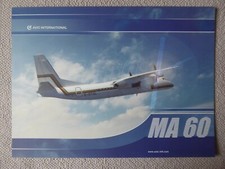 DEPLIANT PUB CHINA AVIC MA 60 B-674L REGIONAL TURBOPROP AIRCRAFT