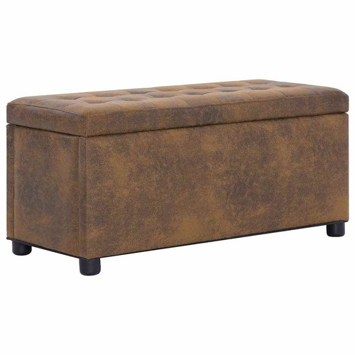 Pouf rangement marron - de,