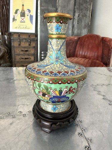 Vase ancien cloisonné - vase,