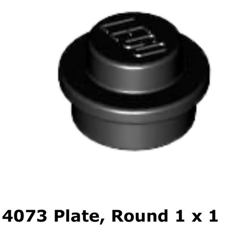 Lego 4073 black - 4x,