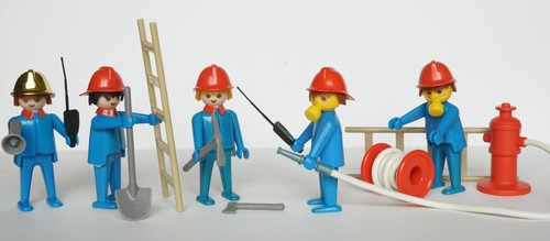 Playmobil ancien 3234 pompiers - playmobil,